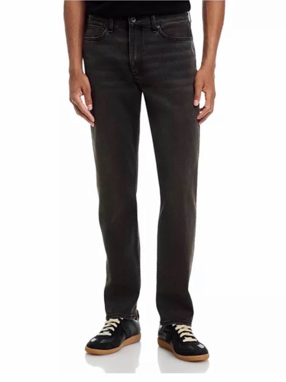 rag & bone Fit 2 Slim Black Wash Jeans in Rogen 31